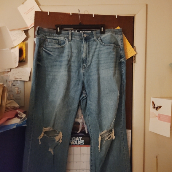 TORRID High Rise Baggy Straight Classic Denim Jeans - Size 18 - Picture 5 of 11